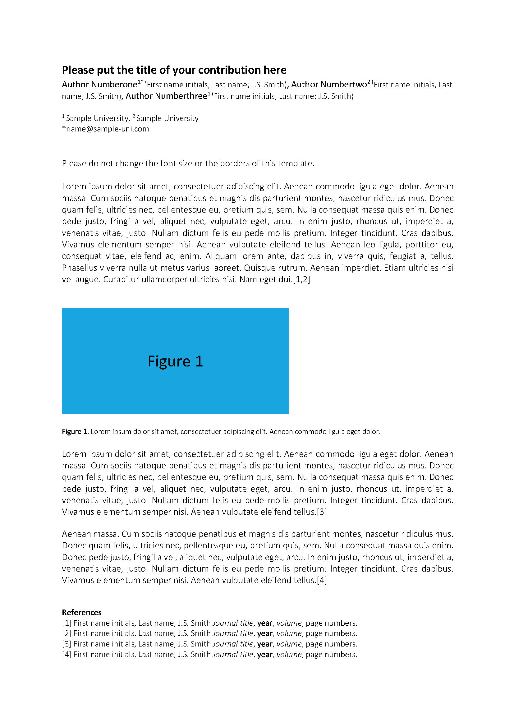 Preview of the H₂MSE 2027 abstract template with title, authors, paragraphs, and figure.