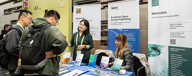 Exhibition booth at a DGM event