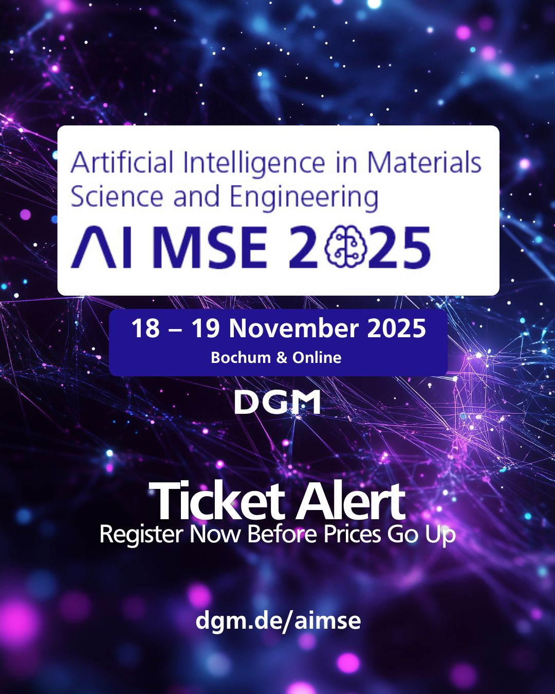 Ticket Alert: Registrieren Sie sich für die AI MSE 2025 zum aktuellen ...