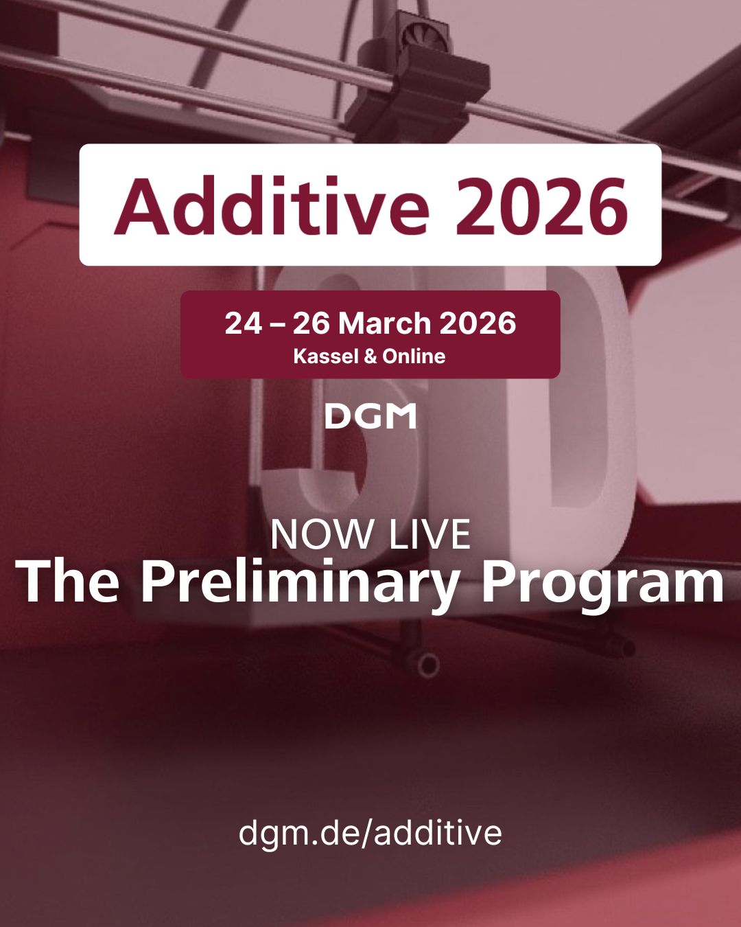 Vorläufiges Programm für Additive 2026 veröffentlicht | Deutsche ...